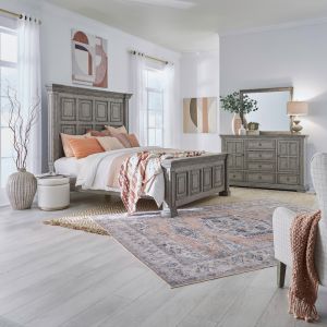 Liberty Furniture - Big Valley Queen Panel Bed, Dresser & Mirror  - 361G-BR-QPBDM