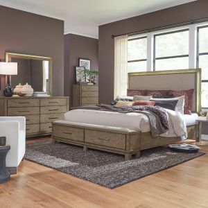Liberty Furniture - Canyon Road Queen Storage Bed, Dresser & Mirror, Chest  - 876-BR-QSBDMC