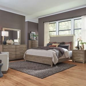Liberty Furniture - Canyon Road Queen Uph Bed, Dresser & Mirror, Chest, Night Stand  - 876-BR-QUBDMCN