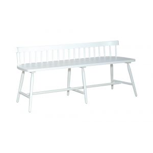 Liberty Furniture - Capeside Cottage Spindle Back Dining Bench - White (RTA) - 224-C4000B-W