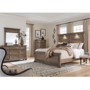 Liberty Furniture - Carlisle Court Queen Panel Bed, Dresser & Mirror, Chest  - 502-BR-QPBDMC