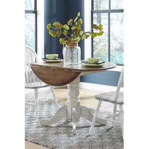 Liberty Furniture - Carolina Crossing Drop Leaf Table - White - 186W-P4242_186W-T4242