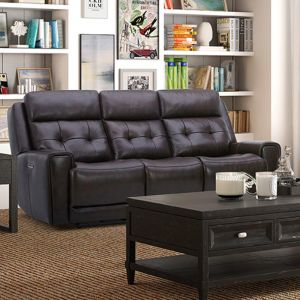 Liberty Furniture - Carrington Sofa P3 & ZG Dark Brown - 7006DB-33P