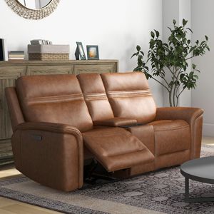 Liberty Furniture - Cooper Loveseat with Console P3 & ZG - Camel - 7007CM-23P
