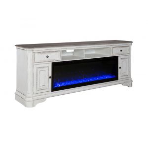 Liberty Furniture - Fireplace TV Consoles 244 82 Inch Console w/ Fire  - FIRE-BOX-244-82