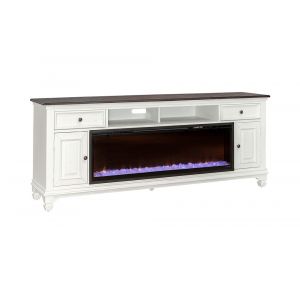 Liberty Furniture - Fireplace TV Consoles 417 80 Inch Console w/ Fire  - FIRE-BOX-417-80