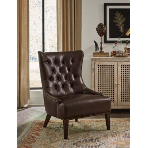 Liberty Furniture - Garrison Leather Accent Chair Brown - 710-ACH15-BR-L