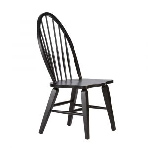 Liberty Furniture - Hearthstone Windsor Back Side Chair - Black (Set of 2) - 482-C1000S