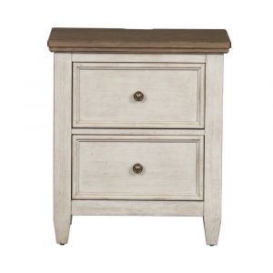 Liberty Furniture - Heartland 2 Drawer Night Stand w/ Charging Station - 824-BR63