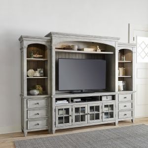 Liberty Furniture - Heartland Entertainment Center with Piers - 824-ENTW-ECP