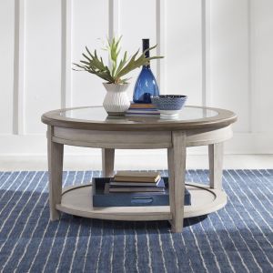 Liberty Furniture - Heartland Round Ceiling Tile Cocktail Table - 824-OT1012