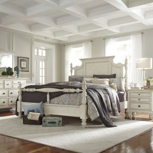 Liberty Furniture - High Country 4 Piece Queen Poster Bed, Chesser & Mirror, Nightstand Set - 697-BR-QPSDMN