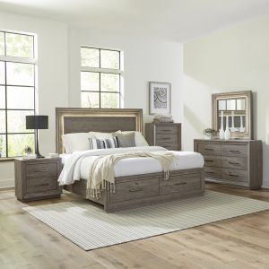 Liberty Furniture - Horizons Queen Storage Bed, Dresser & Mirror, Chest, Night Stand  - 272-BR-QSBDMCN