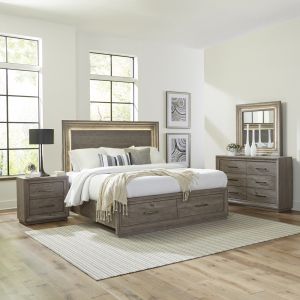 Liberty Furniture - Horizons Queen Storage Bed, Dresser & Mirror, Night Stand  - 272-BR-QSBDMN