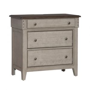 Liberty Furniture - Ivy Hollow 3 Drawer Bedside Chest w/ Charging Station - 457-BR62