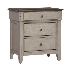 Liberty Furniture - Ivy Hollow 3 Drawer Night Stand w/ Charging Station - 457-BR61