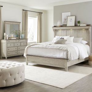 Liberty Furniture - Ivy Hollow Queen Mantle Bed, Dresser & Mirror  - 457-BR-QMTDM