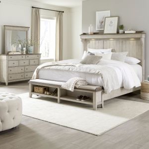 Liberty Furniture - Ivy Hollow Queen Mantle Storage Bed, Dresser & Mirror  - 457-BR-QMSDM
