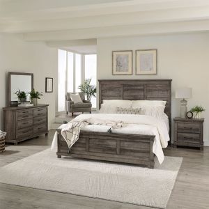 Liberty Furniture - Lakeside Haven Opt King Panel Bed, Dresser & Mirror, Nightstand  - 903-BR-OKPBDMN