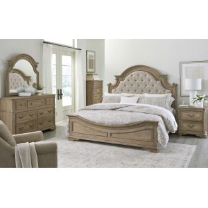 Liberty Furniture - Magnolia Manor Queen Uph Bed, Dresser & Mirror, Chest, Night Stand  - 244N-BR-QUBDMCN