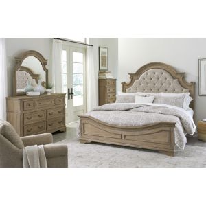 Liberty Furniture - Magnolia Manor Queen Uph Bed, Dresser & Mirror, Chest  - 244N-BR-QUBDMC