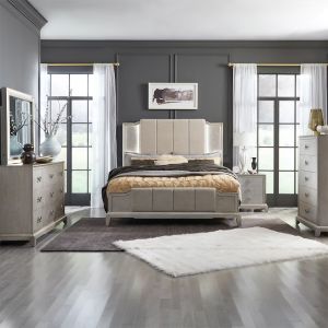 Liberty Furniture - Montage Queen Uph Bed, Dresser & Mirror, Chest, Night Stand  - 849-BR-QUBDMCN