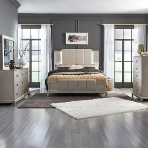 Liberty Furniture - Montage Queen Uph Bed, Dresser & Mirror, Chest  - 849-BR-QUBDMC