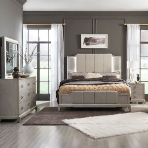 Liberty Furniture - Montage Queen Uph Bed, Dresser & Mirror, Night Stand  - 849-BR-QUBDMN