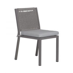 Liberty Furniture - Plantation Key - Outdoor Panel Back Side Chair - Granite (Set of 2) - 3001-OSC9101-GT-2PK