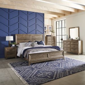 Liberty Furniture - Ridgecrest California King Panel Bed, Dresser & Mirror, Chest, Night Stand - 384-BR-CPBDMCN