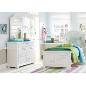Liberty Furniture - Summer House Youth 3 Piece Full Panel Bed, Dresser & Mirror Set - 607-BR-FPBDM