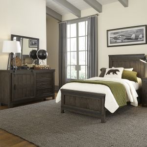 Liberty Furniture - Thornwood Hills 3 Piece Full Panel Bed, Dresser & Mirror Set - 759-YBR-FPBDM