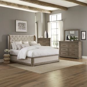 Liberty Furniture - Town & Country Queen Shelter Bed, Dresser & Mirror, Chest  - 711-BR-QSHDMC