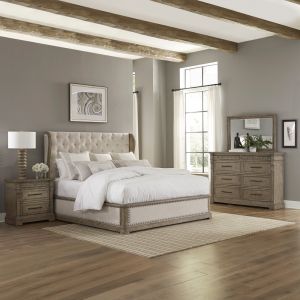 Liberty Furniture - Town & Country Queen Shelter Bed, Dresser & Mirror, NS  - 711-BR-QSHDMN