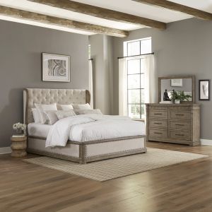 Liberty Furniture - Town & Country Queen Shelter Bed, Dresser & Mirror  - 711-BR-QSHDM