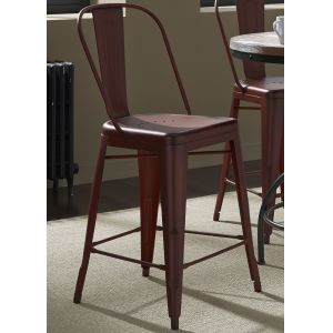 Liberty Furniture - Vintage Bow Back Counter Chair - Red (Set of 2) - 179-B350524-R