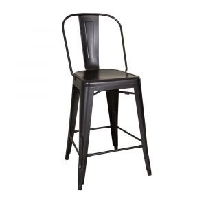 Liberty Furniture - Vintage Series Bow Back Counter Chair - Black (Set of 2) - 179-B350524-B