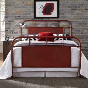 Liberty Furniture - Vintage Series Queen Metal Bed - Red - 179-BR13HFR-R - CLOSEOUT