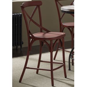 Liberty Furniture - Vintage X Back Counter Chair - Red (Set of 2) - 179-B300524-R
