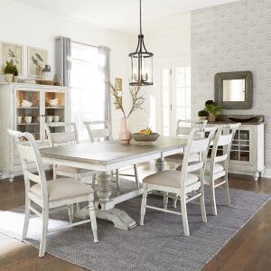 Liberty Furniture - Whitney 7 Piece Trestle Table Set - 661W-CD-7TRS
