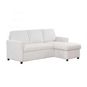 Serta - Agot Convertible Sectional Sofa with Storage, Cream by Lifestyle Solutions - 119A005CRM-SET