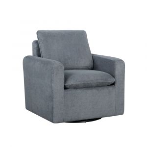 Lifestyle Solutions - Charlotte Swivel Accent Chair, Charcoal - 171A005LTG