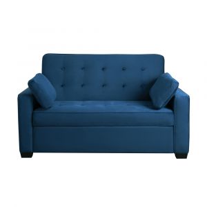 Serta by Lifestyle Solutions - Gentry Full Convertible Loveseat, Navy Blue - SA-AGS-FS2-NVY