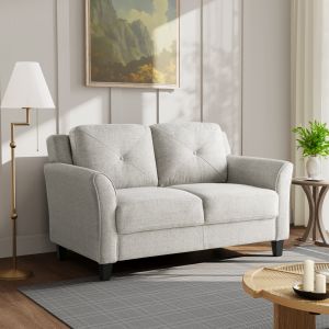 Lifestyle Solutions - Highland Loveseat with Curved Arms, Beige - CCHRFKS2BGEVA