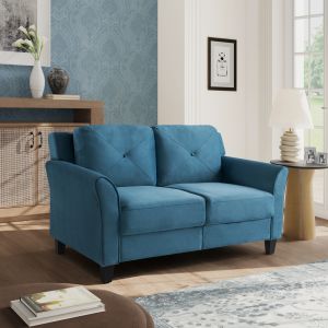 Lifestyle Solutions - Highland Loveseat with Curved Arms, Blue - CCHRFKS2BLUVA