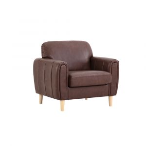 Serta - Jonas Faux Leather Chair, Brown by Lifestyle Solutions - 131A009BRN