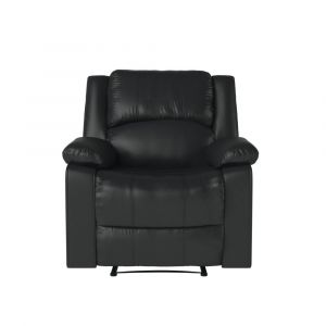 Relax A Lounger - Phyllis Faux Leather Manual Recliner, Black by Lifestyle Solutions - RR-PRK1CP3001