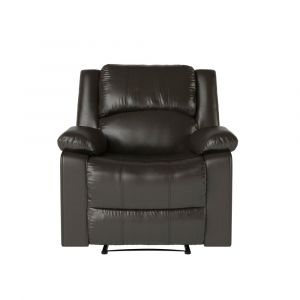 Relax A Lounger - Phyllis Faux Leather Manual Recliner, Java by Lifestyle Solutions - RR-PRK1CP3003