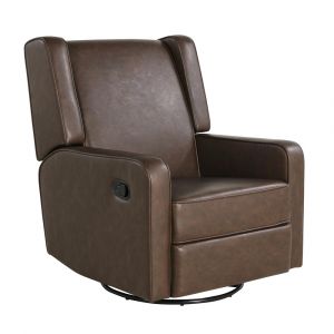 Lifestyle Solutions - Relax A Lounger Einsley Swivel Rocker Recliner, Brown - 231A009BRN