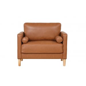 Lifestyle Solutions - Landon Faux Leather Chair, Caramel - LKLGF2SP1CAR